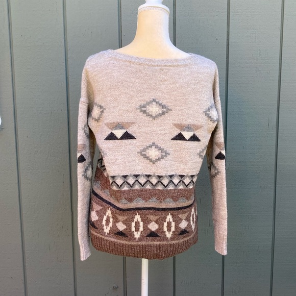 American eagle wool blend Aztec sweater - Picture 5 of 9